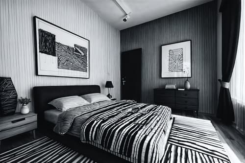 (hand-drawn monochrome black and white sketch line drawing)++ of sketch-style interior designed (bedroom) apartment interior. a sketch of interior. with . a sketch of interior. with headboard and bed and night light. trending on artstation. black and white line drawing sketch without colors. masterpiece, cinematic light, ultrarealistic+, photorealistic+, 8k, raw photo, realistic, sharp focus on eyes, (symmetrical eyes), (intact eyes), hyperrealistic, highest quality, best quality, , highly detailed, masterpiece, best quality, extremely detailed 8k wallpaper, masterpiece, best quality, ultra-detailed, best shadow, detailed background, detailed face, detailed eyes, high contrast, best illumination, detailed face, dulux, caustic, dynamic angle, detailed glow. dramatic lighting. highly detailed, insanely detailed hair, symmetrical, intricate details, professionally retouched, 8k high definition. strong bokeh. award winning photo.