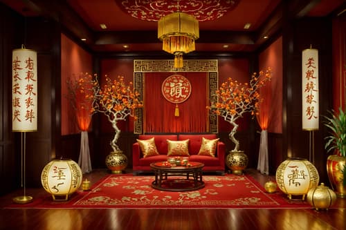 photo from pinterest of chinese new year-style interior designed (clothing store interior) . with fai chun banners and mei hwa flowers and chinese knots and gold ingots and orange trees and money tree and red and gold tassels and zodiac calendar. . cinematic photo, highly detailed, cinematic lighting, ultra-detailed, ultrarealistic, photorealism, 8k. trending on pinterest. chinese new year interior design style. masterpiece, cinematic light, ultrarealistic+, photorealistic+, 8k, raw photo, realistic, sharp focus on eyes, (symmetrical eyes), (intact eyes), hyperrealistic, highest quality, best quality, , highly detailed, masterpiece, best quality, extremely detailed 8k wallpaper, masterpiece, best quality, ultra-detailed, best shadow, detailed background, detailed face, detailed eyes, high contrast, best illumination, detailed face, dulux, caustic, dynamic angle, detailed glow. dramatic lighting. highly detailed, insanely detailed hair, symmetrical, intricate details, professionally retouched, 8k high definition. strong bokeh. award winning photo.