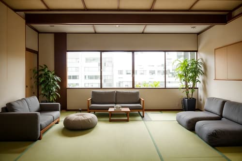 photo from pinterest of zen-style interior designed (coworking space interior) with lounge chairs and office desks and office chairs and seating area with sofa and lounge chairs. . with japanese interior and asian zen interior and calm and neutral colors and asian zen interior and natural light and japanese minimalist interior and clutter free and japanese minimalist interior. . cinematic photo, highly detailed, cinematic lighting, ultra-detailed, ultrarealistic, photorealism, 8k. trending on pinterest. zen interior design style. masterpiece, cinematic light, ultrarealistic+, photorealistic+, 8k, raw photo, realistic, sharp focus on eyes, (symmetrical eyes), (intact eyes), hyperrealistic, highest quality, best quality, , highly detailed, masterpiece, best quality, extremely detailed 8k wallpaper, masterpiece, best quality, ultra-detailed, best shadow, detailed background, detailed face, detailed eyes, high contrast, best illumination, detailed face, dulux, caustic, dynamic angle, detailed glow. dramatic lighting. highly detailed, insanely detailed hair, symmetrical, intricate details, professionally retouched, 8k high definition. strong bokeh. award winning photo.