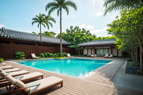photo from pinterest of zen-style designed (outdoor pool area ) with pool lounge chairs and pool lights and pool and pool lounge chairs. . with simplicity and clean lines and mimimalist and japanese minimalist and calm and neutral colors and asian and natural light and simple furniture. . cinematic photo, highly detailed, cinematic lighting, ultra-detailed, ultrarealistic, photorealism, 8k. trending on pinterest. zen design style. masterpiece, cinematic light, ultrarealistic+, photorealistic+, 8k, raw photo, realistic, sharp focus on eyes, (symmetrical eyes), (intact eyes), hyperrealistic, highest quality, best quality, , highly detailed, masterpiece, best quality, extremely detailed 8k wallpaper, masterpiece, best quality, ultra-detailed, best shadow, detailed background, detailed face, detailed eyes, high contrast, best illumination, detailed face, dulux, caustic, dynamic angle, detailed glow. dramatic lighting. highly detailed, insanely detailed hair, symmetrical, intricate details, professionally retouched, 8k high definition. strong bokeh. award winning photo.