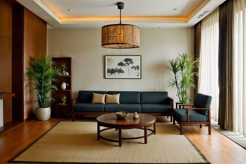 photo from pinterest of zen-style interior designed (hotel lobby interior) with furniture and hanging lamps and rug and check in desk and sofas and coffee tables and plant and lounge chairs. . with natural light and simplicity and simple furniture and serenity and harmony and clean lines and asian zen interior and japanese minimalist interior and asian interior. . cinematic photo, highly detailed, cinematic lighting, ultra-detailed, ultrarealistic, photorealism, 8k. trending on pinterest. zen interior design style. masterpiece, cinematic light, ultrarealistic+, photorealistic+, 8k, raw photo, realistic, sharp focus on eyes, (symmetrical eyes), (intact eyes), hyperrealistic, highest quality, best quality, , highly detailed, masterpiece, best quality, extremely detailed 8k wallpaper, masterpiece, best quality, ultra-detailed, best shadow, detailed background, detailed face, detailed eyes, high contrast, best illumination, detailed face, dulux, caustic, dynamic angle, detailed glow. dramatic lighting. highly detailed, insanely detailed hair, symmetrical, intricate details, professionally retouched, 8k high definition. strong bokeh. award winning photo.