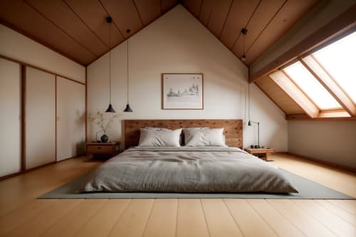 photo from pinterest of zen-style interior designed (attic interior) . with simple furniture and japanese interior and calm and neutral colors and simplicity and serenity and harmony and mimimalist and asian zen interior and japanese minimalist interior. . cinematic photo, highly detailed, cinematic lighting, ultra-detailed, ultrarealistic, photorealism, 8k. trending on pinterest. zen interior design style. masterpiece, cinematic light, ultrarealistic+, photorealistic+, 8k, raw photo, realistic, sharp focus on eyes, (symmetrical eyes), (intact eyes), hyperrealistic, highest quality, best quality, , highly detailed, masterpiece, best quality, extremely detailed 8k wallpaper, masterpiece, best quality, ultra-detailed, best shadow, detailed background, detailed face, detailed eyes, high contrast, best illumination, detailed face, dulux, caustic, dynamic angle, detailed glow. dramatic lighting. highly detailed, insanely detailed hair, symmetrical, intricate details, professionally retouched, 8k high definition. strong bokeh. award winning photo.