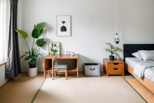 photo from pinterest of zen-style interior designed (kids room interior) with kids desk and plant and storage bench or ottoman and night light and headboard and mirror and bedside table or night stand and dresser closet. . with japanese interior and japanese minimalist interior and japanese minimalist interior and japanese minimalist interior and asian zen interior and clean lines and simple furniture and calm and neutral colors. . cinematic photo, highly detailed, cinematic lighting, ultra-detailed, ultrarealistic, photorealism, 8k. trending on pinterest. zen interior design style. masterpiece, cinematic light, ultrarealistic+, photorealistic+, 8k, raw photo, realistic, sharp focus on eyes, (symmetrical eyes), (intact eyes), hyperrealistic, highest quality, best quality, , highly detailed, masterpiece, best quality, extremely detailed 8k wallpaper, masterpiece, best quality, ultra-detailed, best shadow, detailed background, detailed face, detailed eyes, high contrast, best illumination, detailed face, dulux, caustic, dynamic angle, detailed glow. dramatic lighting. highly detailed, insanely detailed hair, symmetrical, intricate details, professionally retouched, 8k high definition. strong bokeh. award winning photo.
