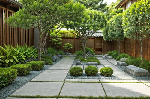 photo from pinterest of zen-style designed (outdoor garden ) with garden plants and grass and garden tree and garden plants. . with japanese minimalist and asian and serenity and harmony and calm and neutral colors and japanese minimalist and clutter free and asian zen and clean lines. . cinematic photo, highly detailed, cinematic lighting, ultra-detailed, ultrarealistic, photorealism, 8k. trending on pinterest. zen design style. masterpiece, cinematic light, ultrarealistic+, photorealistic+, 8k, raw photo, realistic, sharp focus on eyes, (symmetrical eyes), (intact eyes), hyperrealistic, highest quality, best quality, , highly detailed, masterpiece, best quality, extremely detailed 8k wallpaper, masterpiece, best quality, ultra-detailed, best shadow, detailed background, detailed face, detailed eyes, high contrast, best illumination, detailed face, dulux, caustic, dynamic angle, detailed glow. dramatic lighting. highly detailed, insanely detailed hair, symmetrical, intricate details, professionally retouched, 8k high definition. strong bokeh. award winning photo.