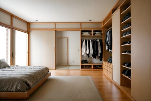 photo from pinterest of zen-style interior designed (walk in closet interior) . with calm and neutral colors and japanese minimalist interior and simple furniture and japanese interior and clutter free and asian zen interior and serenity and harmony and japanese minimalist interior. . cinematic photo, highly detailed, cinematic lighting, ultra-detailed, ultrarealistic, photorealism, 8k. trending on pinterest. zen interior design style. masterpiece, cinematic light, ultrarealistic+, photorealistic+, 8k, raw photo, realistic, sharp focus on eyes, (symmetrical eyes), (intact eyes), hyperrealistic, highest quality, best quality, , highly detailed, masterpiece, best quality, extremely detailed 8k wallpaper, masterpiece, best quality, ultra-detailed, best shadow, detailed background, detailed face, detailed eyes, high contrast, best illumination, detailed face, dulux, caustic, dynamic angle, detailed glow. dramatic lighting. highly detailed, insanely detailed hair, symmetrical, intricate details, professionally retouched, 8k high definition. strong bokeh. award winning photo.