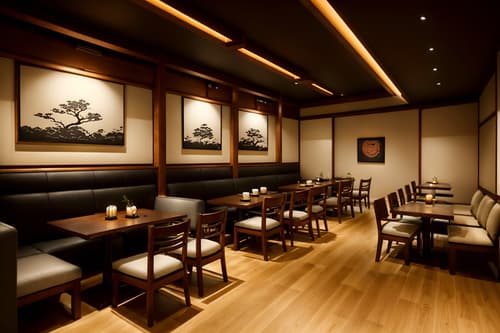 photo from pinterest of zen-style interior designed (restaurant interior) with restaurant decor and restaurant bar and restaurant chairs and restaurant dining tables and restaurant decor. . with japanese interior and asian zen interior and clean lines and calm and neutral colors and simplicity and serenity and harmony and mimimalist and clutter free. . cinematic photo, highly detailed, cinematic lighting, ultra-detailed, ultrarealistic, photorealism, 8k. trending on pinterest. zen interior design style. masterpiece, cinematic light, ultrarealistic+, photorealistic+, 8k, raw photo, realistic, sharp focus on eyes, (symmetrical eyes), (intact eyes), hyperrealistic, highest quality, best quality, , highly detailed, masterpiece, best quality, extremely detailed 8k wallpaper, masterpiece, best quality, ultra-detailed, best shadow, detailed background, detailed face, detailed eyes, high contrast, best illumination, detailed face, dulux, caustic, dynamic angle, detailed glow. dramatic lighting. highly detailed, insanely detailed hair, symmetrical, intricate details, professionally retouched, 8k high definition. strong bokeh. award winning photo.