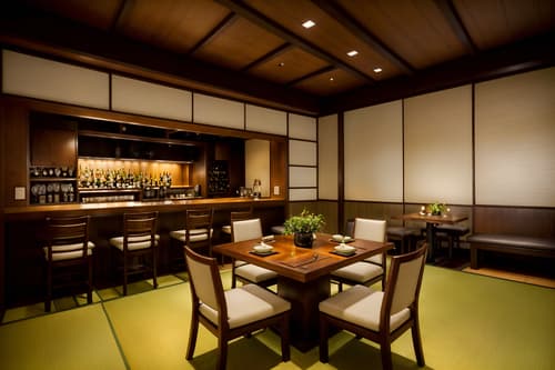 photo from pinterest of zen-style interior designed (restaurant interior) with restaurant decor and restaurant bar and restaurant chairs and restaurant dining tables and restaurant decor. . with japanese interior and asian zen interior and clean lines and calm and neutral colors and simplicity and serenity and harmony and mimimalist and clutter free. . cinematic photo, highly detailed, cinematic lighting, ultra-detailed, ultrarealistic, photorealism, 8k. trending on pinterest. zen interior design style. masterpiece, cinematic light, ultrarealistic+, photorealistic+, 8k, raw photo, realistic, sharp focus on eyes, (symmetrical eyes), (intact eyes), hyperrealistic, highest quality, best quality, , highly detailed, masterpiece, best quality, extremely detailed 8k wallpaper, masterpiece, best quality, ultra-detailed, best shadow, detailed background, detailed face, detailed eyes, high contrast, best illumination, detailed face, dulux, caustic, dynamic angle, detailed glow. dramatic lighting. highly detailed, insanely detailed hair, symmetrical, intricate details, professionally retouched, 8k high definition. strong bokeh. award winning photo.