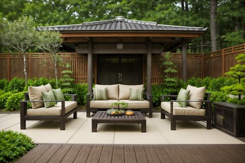 photo from pinterest of zen-style designed (outdoor patio ) with barbeque or grill and patio couch with pillows and deck with deck chairs and grass and plant and barbeque or grill. . with natural textures and simplicity and japanese and asian and asian zen and japanese minimalist and serenity and harmony and calm and neutral colors. . cinematic photo, highly detailed, cinematic lighting, ultra-detailed, ultrarealistic, photorealism, 8k. trending on pinterest. zen design style. masterpiece, cinematic light, ultrarealistic+, photorealistic+, 8k, raw photo, realistic, sharp focus on eyes, (symmetrical eyes), (intact eyes), hyperrealistic, highest quality, best quality, , highly detailed, masterpiece, best quality, extremely detailed 8k wallpaper, masterpiece, best quality, ultra-detailed, best shadow, detailed background, detailed face, detailed eyes, high contrast, best illumination, detailed face, dulux, caustic, dynamic angle, detailed glow. dramatic lighting. highly detailed, insanely detailed hair, symmetrical, intricate details, professionally retouched, 8k high definition. strong bokeh. award winning photo.