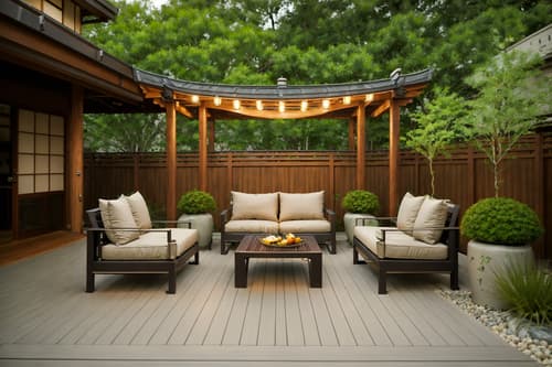 photo from pinterest of zen-style designed (outdoor patio ) with barbeque or grill and patio couch with pillows and deck with deck chairs and grass and plant and barbeque or grill. . with natural textures and simplicity and japanese and asian and asian zen and japanese minimalist and serenity and harmony and calm and neutral colors. . cinematic photo, highly detailed, cinematic lighting, ultra-detailed, ultrarealistic, photorealism, 8k. trending on pinterest. zen design style. masterpiece, cinematic light, ultrarealistic+, photorealistic+, 8k, raw photo, realistic, sharp focus on eyes, (symmetrical eyes), (intact eyes), hyperrealistic, highest quality, best quality, , highly detailed, masterpiece, best quality, extremely detailed 8k wallpaper, masterpiece, best quality, ultra-detailed, best shadow, detailed background, detailed face, detailed eyes, high contrast, best illumination, detailed face, dulux, caustic, dynamic angle, detailed glow. dramatic lighting. highly detailed, insanely detailed hair, symmetrical, intricate details, professionally retouched, 8k high definition. strong bokeh. award winning photo.