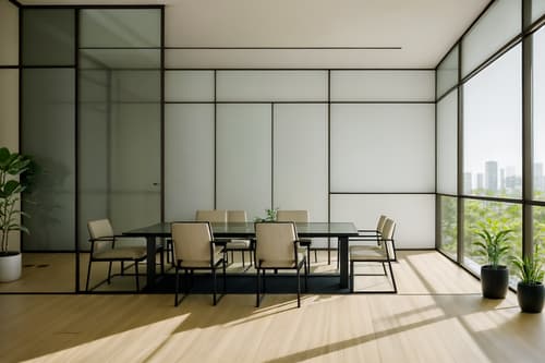 photo from pinterest of zen-style interior designed (meeting room interior) with plant and glass walls and cabinets and painting or photo on wall and vase and boardroom table and glass doors and office chairs. . with japanese minimalist interior and japanese minimalist interior and clutter free and japanese interior and calm and neutral colors and natural textures and japanese minimalist interior and serenity and harmony. . cinematic photo, highly detailed, cinematic lighting, ultra-detailed, ultrarealistic, photorealism, 8k. trending on pinterest. zen interior design style. masterpiece, cinematic light, ultrarealistic+, photorealistic+, 8k, raw photo, realistic, sharp focus on eyes, (symmetrical eyes), (intact eyes), hyperrealistic, highest quality, best quality, , highly detailed, masterpiece, best quality, extremely detailed 8k wallpaper, masterpiece, best quality, ultra-detailed, best shadow, detailed background, detailed face, detailed eyes, high contrast, best illumination, detailed face, dulux, caustic, dynamic angle, detailed glow. dramatic lighting. highly detailed, insanely detailed hair, symmetrical, intricate details, professionally retouched, 8k high definition. strong bokeh. award winning photo.
