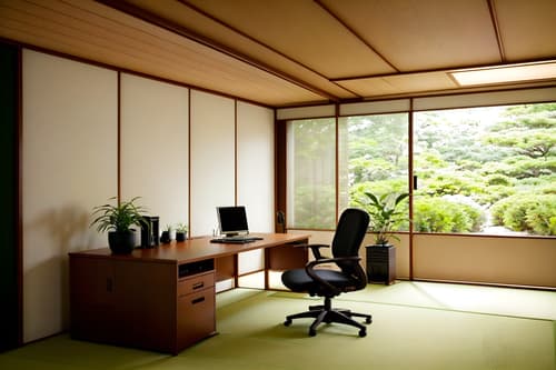 photo from pinterest of zen-style interior designed (home office interior) with desk lamp and cabinets and office chair and computer desk and plant and desk lamp. . with japanese minimalist interior and asian zen interior and simplicity and serenity and harmony and japanese minimalist interior and natural light and japanese minimalist interior and asian zen interior. . cinematic photo, highly detailed, cinematic lighting, ultra-detailed, ultrarealistic, photorealism, 8k. trending on pinterest. zen interior design style. masterpiece, cinematic light, ultrarealistic+, photorealistic+, 8k, raw photo, realistic, sharp focus on eyes, (symmetrical eyes), (intact eyes), hyperrealistic, highest quality, best quality, , highly detailed, masterpiece, best quality, extremely detailed 8k wallpaper, masterpiece, best quality, ultra-detailed, best shadow, detailed background, detailed face, detailed eyes, high contrast, best illumination, detailed face, dulux, caustic, dynamic angle, detailed glow. dramatic lighting. highly detailed, insanely detailed hair, symmetrical, intricate details, professionally retouched, 8k high definition. strong bokeh. award winning photo.