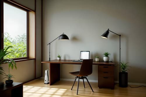 photo from pinterest of zen-style interior designed (home office interior) with desk lamp and cabinets and office chair and computer desk and plant and desk lamp. . with japanese minimalist interior and asian zen interior and simplicity and serenity and harmony and japanese minimalist interior and natural light and japanese minimalist interior and asian zen interior. . cinematic photo, highly detailed, cinematic lighting, ultra-detailed, ultrarealistic, photorealism, 8k. trending on pinterest. zen interior design style. masterpiece, cinematic light, ultrarealistic+, photorealistic+, 8k, raw photo, realistic, sharp focus on eyes, (symmetrical eyes), (intact eyes), hyperrealistic, highest quality, best quality, , highly detailed, masterpiece, best quality, extremely detailed 8k wallpaper, masterpiece, best quality, ultra-detailed, best shadow, detailed background, detailed face, detailed eyes, high contrast, best illumination, detailed face, dulux, caustic, dynamic angle, detailed glow. dramatic lighting. highly detailed, insanely detailed hair, symmetrical, intricate details, professionally retouched, 8k high definition. strong bokeh. award winning photo.