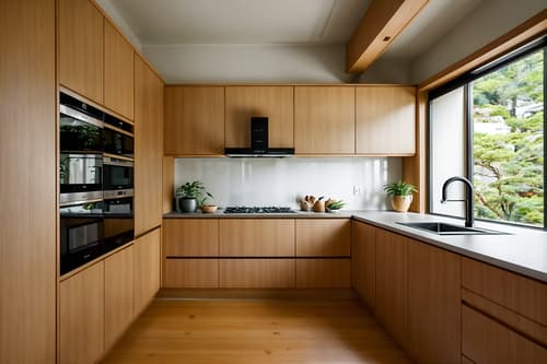 photo from pinterest of zen-style interior designed (kitchen interior) with stove and sink and worktops and plant and kitchen cabinets and refrigerator and stove. . with japanese minimalist interior and asian zen interior and calm and neutral colors and japanese minimalist interior and simplicity and simple furniture and japanese interior and asian zen interior. . cinematic photo, highly detailed, cinematic lighting, ultra-detailed, ultrarealistic, photorealism, 8k. trending on pinterest. zen interior design style. masterpiece, cinematic light, ultrarealistic+, photorealistic+, 8k, raw photo, realistic, sharp focus on eyes, (symmetrical eyes), (intact eyes), hyperrealistic, highest quality, best quality, , highly detailed, masterpiece, best quality, extremely detailed 8k wallpaper, masterpiece, best quality, ultra-detailed, best shadow, detailed background, detailed face, detailed eyes, high contrast, best illumination, detailed face, dulux, caustic, dynamic angle, detailed glow. dramatic lighting. highly detailed, insanely detailed hair, symmetrical, intricate details, professionally retouched, 8k high definition. strong bokeh. award winning photo.