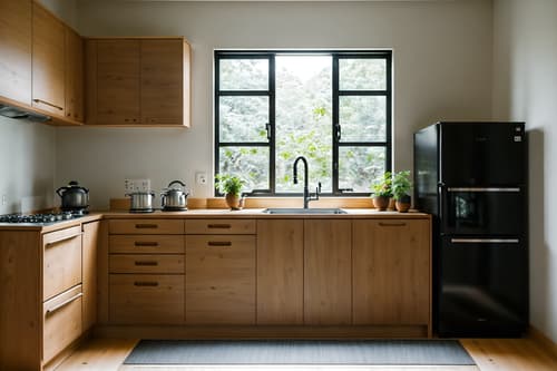 photo from pinterest of zen-style interior designed (kitchen interior) with stove and sink and worktops and plant and kitchen cabinets and refrigerator and stove. . with japanese minimalist interior and asian zen interior and calm and neutral colors and japanese minimalist interior and simplicity and simple furniture and japanese interior and asian zen interior. . cinematic photo, highly detailed, cinematic lighting, ultra-detailed, ultrarealistic, photorealism, 8k. trending on pinterest. zen interior design style. masterpiece, cinematic light, ultrarealistic+, photorealistic+, 8k, raw photo, realistic, sharp focus on eyes, (symmetrical eyes), (intact eyes), hyperrealistic, highest quality, best quality, , highly detailed, masterpiece, best quality, extremely detailed 8k wallpaper, masterpiece, best quality, ultra-detailed, best shadow, detailed background, detailed face, detailed eyes, high contrast, best illumination, detailed face, dulux, caustic, dynamic angle, detailed glow. dramatic lighting. highly detailed, insanely detailed hair, symmetrical, intricate details, professionally retouched, 8k high definition. strong bokeh. award winning photo.