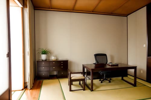 photo from pinterest of zen-style interior designed (hotel room interior) with accent chair and working desk with desk chair and dresser closet and storage bench or ottoman and mirror and bed and bedside table or night stand and plant. . with japanese minimalist interior and calm and neutral colors and asian zen interior and asian zen interior and asian interior and japanese minimalist interior and mimimalist and japanese interior. . cinematic photo, highly detailed, cinematic lighting, ultra-detailed, ultrarealistic, photorealism, 8k. trending on pinterest. zen interior design style. masterpiece, cinematic light, ultrarealistic+, photorealistic+, 8k, raw photo, realistic, sharp focus on eyes, (symmetrical eyes), (intact eyes), hyperrealistic, highest quality, best quality, , highly detailed, masterpiece, best quality, extremely detailed 8k wallpaper, masterpiece, best quality, ultra-detailed, best shadow, detailed background, detailed face, detailed eyes, high contrast, best illumination, detailed face, dulux, caustic, dynamic angle, detailed glow. dramatic lighting. highly detailed, insanely detailed hair, symmetrical, intricate details, professionally retouched, 8k high definition. strong bokeh. award winning photo.