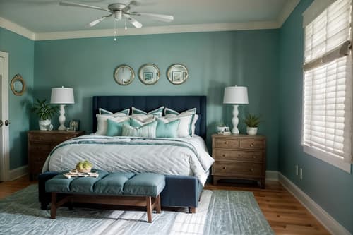 photo from pinterest of coastal-style interior designed (bedroom interior) with bed and night light and bedside table or night stand and mirror and storage bench or ottoman and dresser closet and plant and headboard. . with . . cinematic photo, highly detailed, cinematic lighting, ultra-detailed, ultrarealistic, photorealism, 8k. trending on pinterest. coastal interior design style. masterpiece, cinematic light, ultrarealistic+, photorealistic+, 8k, raw photo, realistic, sharp focus on eyes, (symmetrical eyes), (intact eyes), hyperrealistic, highest quality, best quality, , highly detailed, masterpiece, best quality, extremely detailed 8k wallpaper, masterpiece, best quality, ultra-detailed, best shadow, detailed background, detailed face, detailed eyes, high contrast, best illumination, detailed face, dulux, caustic, dynamic angle, detailed glow. dramatic lighting. highly detailed, insanely detailed hair, symmetrical, intricate details, professionally retouched, 8k high definition. strong bokeh. award winning photo.