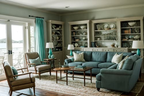 photo from pinterest of coastal-style interior designed (living room interior) with chairs and furniture and sofa and electric lamps and bookshelves and rug and occasional tables and coffee tables. . with . . cinematic photo, highly detailed, cinematic lighting, ultra-detailed, ultrarealistic, photorealism, 8k. trending on pinterest. coastal interior design style. masterpiece, cinematic light, ultrarealistic+, photorealistic+, 8k, raw photo, realistic, sharp focus on eyes, (symmetrical eyes), (intact eyes), hyperrealistic, highest quality, best quality, , highly detailed, masterpiece, best quality, extremely detailed 8k wallpaper, masterpiece, best quality, ultra-detailed, best shadow, detailed background, detailed face, detailed eyes, high contrast, best illumination, detailed face, dulux, caustic, dynamic angle, detailed glow. dramatic lighting. highly detailed, insanely detailed hair, symmetrical, intricate details, professionally retouched, 8k high definition. strong bokeh. award winning photo.