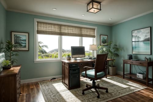photo from pinterest of coastal-style interior designed (home office interior) with cabinets and office chair and plant and computer desk and desk lamp and cabinets. . with . . cinematic photo, highly detailed, cinematic lighting, ultra-detailed, ultrarealistic, photorealism, 8k. trending on pinterest. coastal interior design style. masterpiece, cinematic light, ultrarealistic+, photorealistic+, 8k, raw photo, realistic, sharp focus on eyes, (symmetrical eyes), (intact eyes), hyperrealistic, highest quality, best quality, , highly detailed, masterpiece, best quality, extremely detailed 8k wallpaper, masterpiece, best quality, ultra-detailed, best shadow, detailed background, detailed face, detailed eyes, high contrast, best illumination, detailed face, dulux, caustic, dynamic angle, detailed glow. dramatic lighting. highly detailed, insanely detailed hair, symmetrical, intricate details, professionally retouched, 8k high definition. strong bokeh. award winning photo.