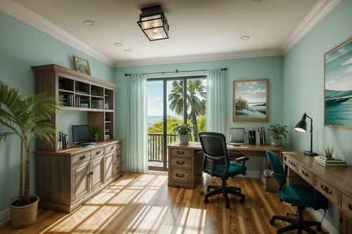 photo from pinterest of coastal-style interior designed (home office interior) with cabinets and office chair and plant and computer desk and desk lamp and cabinets. . with . . cinematic photo, highly detailed, cinematic lighting, ultra-detailed, ultrarealistic, photorealism, 8k. trending on pinterest. coastal interior design style. masterpiece, cinematic light, ultrarealistic+, photorealistic+, 8k, raw photo, realistic, sharp focus on eyes, (symmetrical eyes), (intact eyes), hyperrealistic, highest quality, best quality, , highly detailed, masterpiece, best quality, extremely detailed 8k wallpaper, masterpiece, best quality, ultra-detailed, best shadow, detailed background, detailed face, detailed eyes, high contrast, best illumination, detailed face, dulux, caustic, dynamic angle, detailed glow. dramatic lighting. highly detailed, insanely detailed hair, symmetrical, intricate details, professionally retouched, 8k high definition. strong bokeh. award winning photo.