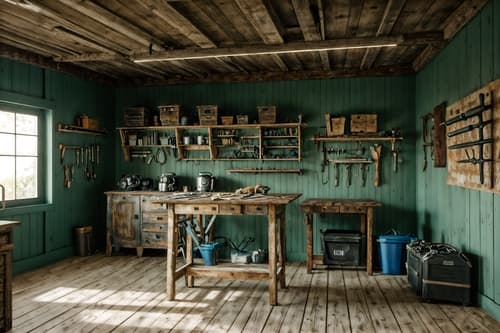 photo from pinterest of coastal-style interior designed (workshop interior) with tool wall and wooden workbench and messy and tool wall. . with . . cinematic photo, highly detailed, cinematic lighting, ultra-detailed, ultrarealistic, photorealism, 8k. trending on pinterest. coastal interior design style. masterpiece, cinematic light, ultrarealistic+, photorealistic+, 8k, raw photo, realistic, sharp focus on eyes, (symmetrical eyes), (intact eyes), hyperrealistic, highest quality, best quality, , highly detailed, masterpiece, best quality, extremely detailed 8k wallpaper, masterpiece, best quality, ultra-detailed, best shadow, detailed background, detailed face, detailed eyes, high contrast, best illumination, detailed face, dulux, caustic, dynamic angle, detailed glow. dramatic lighting. highly detailed, insanely detailed hair, symmetrical, intricate details, professionally retouched, 8k high definition. strong bokeh. award winning photo.