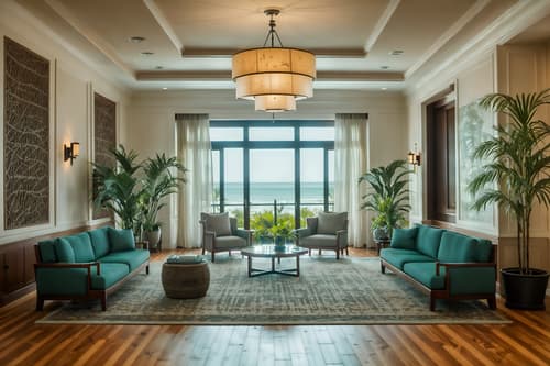 photo from pinterest of coastal-style interior designed (hotel lobby interior) with hanging lamps and check in desk and rug and plant and sofas and lounge chairs and coffee tables and furniture. . with . . cinematic photo, highly detailed, cinematic lighting, ultra-detailed, ultrarealistic, photorealism, 8k. trending on pinterest. coastal interior design style. masterpiece, cinematic light, ultrarealistic+, photorealistic+, 8k, raw photo, realistic, sharp focus on eyes, (symmetrical eyes), (intact eyes), hyperrealistic, highest quality, best quality, , highly detailed, masterpiece, best quality, extremely detailed 8k wallpaper, masterpiece, best quality, ultra-detailed, best shadow, detailed background, detailed face, detailed eyes, high contrast, best illumination, detailed face, dulux, caustic, dynamic angle, detailed glow. dramatic lighting. highly detailed, insanely detailed hair, symmetrical, intricate details, professionally retouched, 8k high definition. strong bokeh. award winning photo.