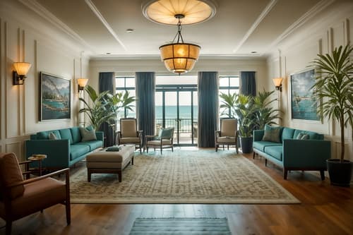 photo from pinterest of coastal-style interior designed (hotel lobby interior) with hanging lamps and check in desk and rug and plant and sofas and lounge chairs and coffee tables and furniture. . with . . cinematic photo, highly detailed, cinematic lighting, ultra-detailed, ultrarealistic, photorealism, 8k. trending on pinterest. coastal interior design style. masterpiece, cinematic light, ultrarealistic+, photorealistic+, 8k, raw photo, realistic, sharp focus on eyes, (symmetrical eyes), (intact eyes), hyperrealistic, highest quality, best quality, , highly detailed, masterpiece, best quality, extremely detailed 8k wallpaper, masterpiece, best quality, ultra-detailed, best shadow, detailed background, detailed face, detailed eyes, high contrast, best illumination, detailed face, dulux, caustic, dynamic angle, detailed glow. dramatic lighting. highly detailed, insanely detailed hair, symmetrical, intricate details, professionally retouched, 8k high definition. strong bokeh. award winning photo.