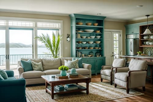 photo from pinterest of coastal-style interior designed (kitchen living combo interior) with chairs and televisions and rug and coffee tables and bookshelves and sink and furniture and sofa. . with . . cinematic photo, highly detailed, cinematic lighting, ultra-detailed, ultrarealistic, photorealism, 8k. trending on pinterest. coastal interior design style. masterpiece, cinematic light, ultrarealistic+, photorealistic+, 8k, raw photo, realistic, sharp focus on eyes, (symmetrical eyes), (intact eyes), hyperrealistic, highest quality, best quality, , highly detailed, masterpiece, best quality, extremely detailed 8k wallpaper, masterpiece, best quality, ultra-detailed, best shadow, detailed background, detailed face, detailed eyes, high contrast, best illumination, detailed face, dulux, caustic, dynamic angle, detailed glow. dramatic lighting. highly detailed, insanely detailed hair, symmetrical, intricate details, professionally retouched, 8k high definition. strong bokeh. award winning photo.