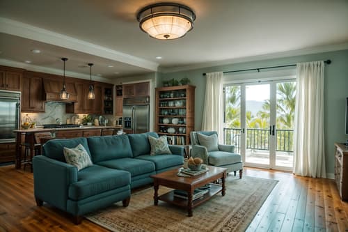 photo from pinterest of coastal-style interior designed (kitchen living combo interior) with chairs and televisions and rug and coffee tables and bookshelves and sink and furniture and sofa. . with . . cinematic photo, highly detailed, cinematic lighting, ultra-detailed, ultrarealistic, photorealism, 8k. trending on pinterest. coastal interior design style. masterpiece, cinematic light, ultrarealistic+, photorealistic+, 8k, raw photo, realistic, sharp focus on eyes, (symmetrical eyes), (intact eyes), hyperrealistic, highest quality, best quality, , highly detailed, masterpiece, best quality, extremely detailed 8k wallpaper, masterpiece, best quality, ultra-detailed, best shadow, detailed background, detailed face, detailed eyes, high contrast, best illumination, detailed face, dulux, caustic, dynamic angle, detailed glow. dramatic lighting. highly detailed, insanely detailed hair, symmetrical, intricate details, professionally retouched, 8k high definition. strong bokeh. award winning photo.