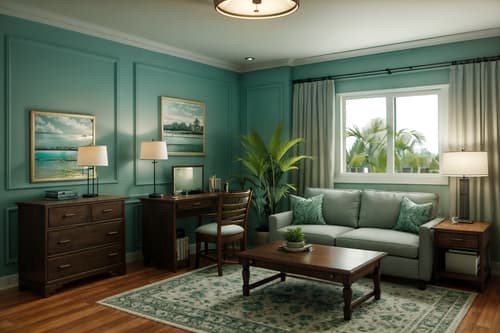 photo from pinterest of coastal-style interior designed (hotel room interior) with working desk with desk chair and plant and storage bench or ottoman and mirror and headboard and accent chair and night light and bedside table or night stand. . with . . cinematic photo, highly detailed, cinematic lighting, ultra-detailed, ultrarealistic, photorealism, 8k. trending on pinterest. coastal interior design style. masterpiece, cinematic light, ultrarealistic+, photorealistic+, 8k, raw photo, realistic, sharp focus on eyes, (symmetrical eyes), (intact eyes), hyperrealistic, highest quality, best quality, , highly detailed, masterpiece, best quality, extremely detailed 8k wallpaper, masterpiece, best quality, ultra-detailed, best shadow, detailed background, detailed face, detailed eyes, high contrast, best illumination, detailed face, dulux, caustic, dynamic angle, detailed glow. dramatic lighting. highly detailed, insanely detailed hair, symmetrical, intricate details, professionally retouched, 8k high definition. strong bokeh. award winning photo.