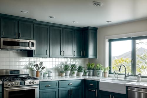 photo from pinterest of coastal-style interior designed (kitchen interior) with sink and stove and refrigerator and plant and worktops and kitchen cabinets and sink. . with . . cinematic photo, highly detailed, cinematic lighting, ultra-detailed, ultrarealistic, photorealism, 8k. trending on pinterest. coastal interior design style. masterpiece, cinematic light, ultrarealistic+, photorealistic+, 8k, raw photo, realistic, sharp focus on eyes, (symmetrical eyes), (intact eyes), hyperrealistic, highest quality, best quality, , highly detailed, masterpiece, best quality, extremely detailed 8k wallpaper, masterpiece, best quality, ultra-detailed, best shadow, detailed background, detailed face, detailed eyes, high contrast, best illumination, detailed face, dulux, caustic, dynamic angle, detailed glow. dramatic lighting. highly detailed, insanely detailed hair, symmetrical, intricate details, professionally retouched, 8k high definition. strong bokeh. award winning photo.