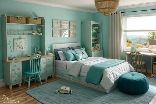 photo from pinterest of coastal-style interior designed (kids room interior) with bed and kids desk and dresser closet and storage bench or ottoman and night light and mirror and headboard and bedside table or night stand. . with . . cinematic photo, highly detailed, cinematic lighting, ultra-detailed, ultrarealistic, photorealism, 8k. trending on pinterest. coastal interior design style. masterpiece, cinematic light, ultrarealistic+, photorealistic+, 8k, raw photo, realistic, sharp focus on eyes, (symmetrical eyes), (intact eyes), hyperrealistic, highest quality, best quality, , highly detailed, masterpiece, best quality, extremely detailed 8k wallpaper, masterpiece, best quality, ultra-detailed, best shadow, detailed background, detailed face, detailed eyes, high contrast, best illumination, detailed face, dulux, caustic, dynamic angle, detailed glow. dramatic lighting. highly detailed, insanely detailed hair, symmetrical, intricate details, professionally retouched, 8k high definition. strong bokeh. award winning photo.