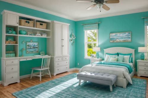 photo from pinterest of coastal-style interior designed (kids room interior) with bed and kids desk and dresser closet and storage bench or ottoman and night light and mirror and headboard and bedside table or night stand. . with . . cinematic photo, highly detailed, cinematic lighting, ultra-detailed, ultrarealistic, photorealism, 8k. trending on pinterest. coastal interior design style. masterpiece, cinematic light, ultrarealistic+, photorealistic+, 8k, raw photo, realistic, sharp focus on eyes, (symmetrical eyes), (intact eyes), hyperrealistic, highest quality, best quality, , highly detailed, masterpiece, best quality, extremely detailed 8k wallpaper, masterpiece, best quality, ultra-detailed, best shadow, detailed background, detailed face, detailed eyes, high contrast, best illumination, detailed face, dulux, caustic, dynamic angle, detailed glow. dramatic lighting. highly detailed, insanely detailed hair, symmetrical, intricate details, professionally retouched, 8k high definition. strong bokeh. award winning photo.