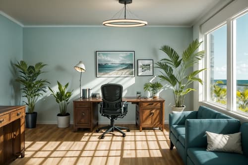 photo from pinterest of coastal-style interior designed (office interior) with cabinets and office desks and desk lamps and computer desks and office chairs and windows and seating area with sofa and plants. . with . . cinematic photo, highly detailed, cinematic lighting, ultra-detailed, ultrarealistic, photorealism, 8k. trending on pinterest. coastal interior design style. masterpiece, cinematic light, ultrarealistic+, photorealistic+, 8k, raw photo, realistic, sharp focus on eyes, (symmetrical eyes), (intact eyes), hyperrealistic, highest quality, best quality, , highly detailed, masterpiece, best quality, extremely detailed 8k wallpaper, masterpiece, best quality, ultra-detailed, best shadow, detailed background, detailed face, detailed eyes, high contrast, best illumination, detailed face, dulux, caustic, dynamic angle, detailed glow. dramatic lighting. highly detailed, insanely detailed hair, symmetrical, intricate details, professionally retouched, 8k high definition. strong bokeh. award winning photo.