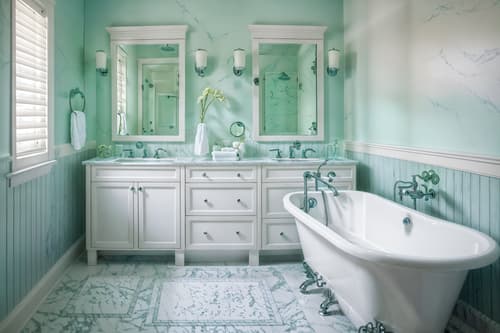 photo from pinterest of coastal-style interior designed (bathroom interior) with shower and bath towel and bathroom sink with faucet and bathtub and bathroom cabinet and toilet seat and bath rail and mirror. . with . . cinematic photo, highly detailed, cinematic lighting, ultra-detailed, ultrarealistic, photorealism, 8k. trending on pinterest. coastal interior design style. masterpiece, cinematic light, ultrarealistic+, photorealistic+, 8k, raw photo, realistic, sharp focus on eyes, (symmetrical eyes), (intact eyes), hyperrealistic, highest quality, best quality, , highly detailed, masterpiece, best quality, extremely detailed 8k wallpaper, masterpiece, best quality, ultra-detailed, best shadow, detailed background, detailed face, detailed eyes, high contrast, best illumination, detailed face, dulux, caustic, dynamic angle, detailed glow. dramatic lighting. highly detailed, insanely detailed hair, symmetrical, intricate details, professionally retouched, 8k high definition. strong bokeh. award winning photo.