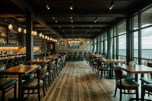 photo from pinterest of coastal-style interior designed (restaurant interior) with restaurant dining tables and restaurant chairs and restaurant decor and restaurant bar and restaurant dining tables. . with . . cinematic photo, highly detailed, cinematic lighting, ultra-detailed, ultrarealistic, photorealism, 8k. trending on pinterest. coastal interior design style. masterpiece, cinematic light, ultrarealistic+, photorealistic+, 8k, raw photo, realistic, sharp focus on eyes, (symmetrical eyes), (intact eyes), hyperrealistic, highest quality, best quality, , highly detailed, masterpiece, best quality, extremely detailed 8k wallpaper, masterpiece, best quality, ultra-detailed, best shadow, detailed background, detailed face, detailed eyes, high contrast, best illumination, detailed face, dulux, caustic, dynamic angle, detailed glow. dramatic lighting. highly detailed, insanely detailed hair, symmetrical, intricate details, professionally retouched, 8k high definition. strong bokeh. award winning photo.