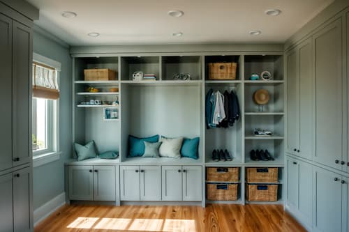 photo from pinterest of coastal-style interior designed (drop zone interior) with cubbies and cabinets and a bench and shelves for shoes and lockers and storage baskets and high up storage and storage drawers. . with . . cinematic photo, highly detailed, cinematic lighting, ultra-detailed, ultrarealistic, photorealism, 8k. trending on pinterest. coastal interior design style. masterpiece, cinematic light, ultrarealistic+, photorealistic+, 8k, raw photo, realistic, sharp focus on eyes, (symmetrical eyes), (intact eyes), hyperrealistic, highest quality, best quality, , highly detailed, masterpiece, best quality, extremely detailed 8k wallpaper, masterpiece, best quality, ultra-detailed, best shadow, detailed background, detailed face, detailed eyes, high contrast, best illumination, detailed face, dulux, caustic, dynamic angle, detailed glow. dramatic lighting. highly detailed, insanely detailed hair, symmetrical, intricate details, professionally retouched, 8k high definition. strong bokeh. award winning photo.