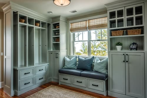 photo from pinterest of coastal-style interior designed (drop zone interior) with cubbies and cabinets and a bench and shelves for shoes and lockers and storage baskets and high up storage and storage drawers. . with . . cinematic photo, highly detailed, cinematic lighting, ultra-detailed, ultrarealistic, photorealism, 8k. trending on pinterest. coastal interior design style. masterpiece, cinematic light, ultrarealistic+, photorealistic+, 8k, raw photo, realistic, sharp focus on eyes, (symmetrical eyes), (intact eyes), hyperrealistic, highest quality, best quality, , highly detailed, masterpiece, best quality, extremely detailed 8k wallpaper, masterpiece, best quality, ultra-detailed, best shadow, detailed background, detailed face, detailed eyes, high contrast, best illumination, detailed face, dulux, caustic, dynamic angle, detailed glow. dramatic lighting. highly detailed, insanely detailed hair, symmetrical, intricate details, professionally retouched, 8k high definition. strong bokeh. award winning photo.
