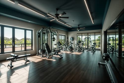 photo from pinterest of coastal-style interior designed (fitness gym interior) with exercise bicycle and squat rack and crosstrainer and bench press and dumbbell stand and exercise bicycle. . with . . cinematic photo, highly detailed, cinematic lighting, ultra-detailed, ultrarealistic, photorealism, 8k. trending on pinterest. coastal interior design style. masterpiece, cinematic light, ultrarealistic+, photorealistic+, 8k, raw photo, realistic, sharp focus on eyes, (symmetrical eyes), (intact eyes), hyperrealistic, highest quality, best quality, , highly detailed, masterpiece, best quality, extremely detailed 8k wallpaper, masterpiece, best quality, ultra-detailed, best shadow, detailed background, detailed face, detailed eyes, high contrast, best illumination, detailed face, dulux, caustic, dynamic angle, detailed glow. dramatic lighting. highly detailed, insanely detailed hair, symmetrical, intricate details, professionally retouched, 8k high definition. strong bokeh. award winning photo.