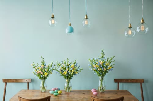 photo from pinterest of easter-style interior designed (coffee shop interior) . with light blue colors and spring decorations and easter decorations and flowers on table and colorful easter eggs and light blue colors. . cinematic photo, highly detailed, cinematic lighting, ultra-detailed, ultrarealistic, photorealism, 8k. trending on pinterest. easter interior design style. masterpiece, cinematic light, ultrarealistic+, photorealistic+, 8k, raw photo, realistic, sharp focus on eyes, (symmetrical eyes), (intact eyes), hyperrealistic, highest quality, best quality, , highly detailed, masterpiece, best quality, extremely detailed 8k wallpaper, masterpiece, best quality, ultra-detailed, best shadow, detailed background, detailed face, detailed eyes, high contrast, best illumination, detailed face, dulux, caustic, dynamic angle, detailed glow. dramatic lighting. highly detailed, insanely detailed hair, symmetrical, intricate details, professionally retouched, 8k high definition. strong bokeh. award winning photo.