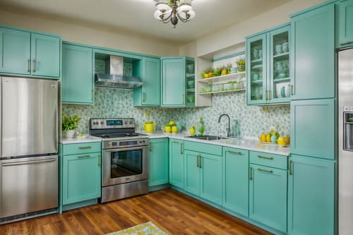 photo from pinterest of easter-style interior designed (kitchen living combo interior) with refrigerator and furniture and occasional tables and kitchen cabinets and plant and sink and plant and sofa. . with easter decorations and spring decorations and flowers on table and colorful easter eggs and light blue colors and easter decorations. . cinematic photo, highly detailed, cinematic lighting, ultra-detailed, ultrarealistic, photorealism, 8k. trending on pinterest. easter interior design style. masterpiece, cinematic light, ultrarealistic+, photorealistic+, 8k, raw photo, realistic, sharp focus on eyes, (symmetrical eyes), (intact eyes), hyperrealistic, highest quality, best quality, , highly detailed, masterpiece, best quality, extremely detailed 8k wallpaper, masterpiece, best quality, ultra-detailed, best shadow, detailed background, detailed face, detailed eyes, high contrast, best illumination, detailed face, dulux, caustic, dynamic angle, detailed glow. dramatic lighting. highly detailed, insanely detailed hair, symmetrical, intricate details, professionally retouched, 8k high definition. strong bokeh. award winning photo.