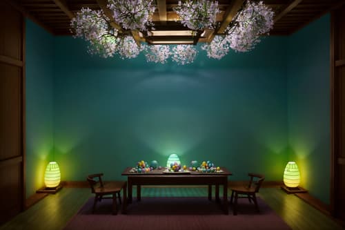 photo from pinterest of easter-style interior designed (onsen interior) . with colorful easter eggs and flowers on table and easter decorations and light blue colors and spring decorations and colorful easter eggs. . cinematic photo, highly detailed, cinematic lighting, ultra-detailed, ultrarealistic, photorealism, 8k. trending on pinterest. easter interior design style. masterpiece, cinematic light, ultrarealistic+, photorealistic+, 8k, raw photo, realistic, sharp focus on eyes, (symmetrical eyes), (intact eyes), hyperrealistic, highest quality, best quality, , highly detailed, masterpiece, best quality, extremely detailed 8k wallpaper, masterpiece, best quality, ultra-detailed, best shadow, detailed background, detailed face, detailed eyes, high contrast, best illumination, detailed face, dulux, caustic, dynamic angle, detailed glow. dramatic lighting. highly detailed, insanely detailed hair, symmetrical, intricate details, professionally retouched, 8k high definition. strong bokeh. award winning photo.