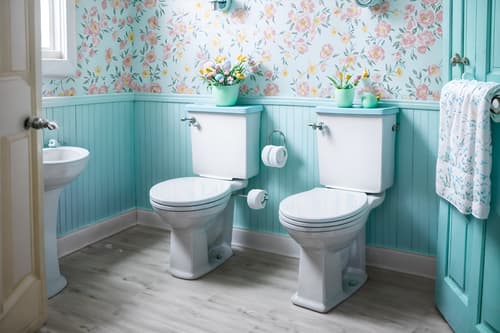 photo from pinterest of easter-style interior designed (toilet interior) with sink with tap and toilet paper hanger and toilet with toilet seat up and sink with tap. . with flowers on table and colorful easter eggs and light blue colors and easter decorations and spring decorations and flowers on table. . cinematic photo, highly detailed, cinematic lighting, ultra-detailed, ultrarealistic, photorealism, 8k. trending on pinterest. easter interior design style. masterpiece, cinematic light, ultrarealistic+, photorealistic+, 8k, raw photo, realistic, sharp focus on eyes, (symmetrical eyes), (intact eyes), hyperrealistic, highest quality, best quality, , highly detailed, masterpiece, best quality, extremely detailed 8k wallpaper, masterpiece, best quality, ultra-detailed, best shadow, detailed background, detailed face, detailed eyes, high contrast, best illumination, detailed face, dulux, caustic, dynamic angle, detailed glow. dramatic lighting. highly detailed, insanely detailed hair, symmetrical, intricate details, professionally retouched, 8k high definition. strong bokeh. award winning photo.