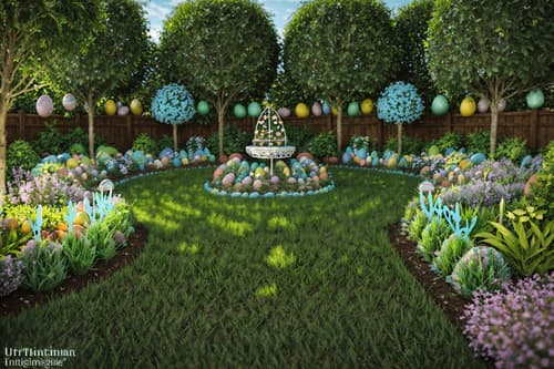 photo from pinterest of easter-style designed (outdoor garden ) with grass and garden plants and garden tree and grass. . with light blue colors and spring decorations and easter decorations and colorful easter eggs and flowers on table and light blue colors. . cinematic photo, highly detailed, cinematic lighting, ultra-detailed, ultrarealistic, photorealism, 8k. trending on pinterest. easter design style. masterpiece, cinematic light, ultrarealistic+, photorealistic+, 8k, raw photo, realistic, sharp focus on eyes, (symmetrical eyes), (intact eyes), hyperrealistic, highest quality, best quality, , highly detailed, masterpiece, best quality, extremely detailed 8k wallpaper, masterpiece, best quality, ultra-detailed, best shadow, detailed background, detailed face, detailed eyes, high contrast, best illumination, detailed face, dulux, caustic, dynamic angle, detailed glow. dramatic lighting. highly detailed, insanely detailed hair, symmetrical, intricate details, professionally retouched, 8k high definition. strong bokeh. award winning photo.
