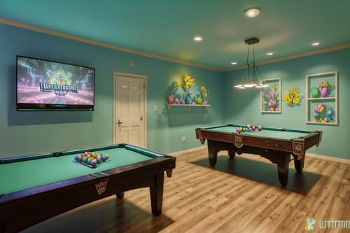 photo from pinterest of easter-style interior designed (gaming room interior) . with colorful easter eggs and light blue colors and easter decorations and flowers on table and spring decorations and colorful easter eggs. . cinematic photo, highly detailed, cinematic lighting, ultra-detailed, ultrarealistic, photorealism, 8k. trending on pinterest. easter interior design style. masterpiece, cinematic light, ultrarealistic+, photorealistic+, 8k, raw photo, realistic, sharp focus on eyes, (symmetrical eyes), (intact eyes), hyperrealistic, highest quality, best quality, , highly detailed, masterpiece, best quality, extremely detailed 8k wallpaper, masterpiece, best quality, ultra-detailed, best shadow, detailed background, detailed face, detailed eyes, high contrast, best illumination, detailed face, dulux, caustic, dynamic angle, detailed glow. dramatic lighting. highly detailed, insanely detailed hair, symmetrical, intricate details, professionally retouched, 8k high definition. strong bokeh. award winning photo.