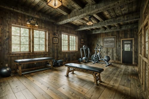 photo from pinterest of cottagecore-style interior designed (fitness gym interior) with bench press and squat rack and dumbbell stand and crosstrainer and exercise bicycle and bench press. . with rustic and organic and cottage style and traditional and country style and earthy and muted colors and floral patterns. . cinematic photo, highly detailed, cinematic lighting, ultra-detailed, ultrarealistic, photorealism, 8k. trending on pinterest. cottagecore interior design style. masterpiece, cinematic light, ultrarealistic+, photorealistic+, 8k, raw photo, realistic, sharp focus on eyes, (symmetrical eyes), (intact eyes), hyperrealistic, highest quality, best quality, , highly detailed, masterpiece, best quality, extremely detailed 8k wallpaper, masterpiece, best quality, ultra-detailed, best shadow, detailed background, detailed face, detailed eyes, high contrast, best illumination, detailed face, dulux, caustic, dynamic angle, detailed glow. dramatic lighting. highly detailed, insanely detailed hair, symmetrical, intricate details, professionally retouched, 8k high definition. strong bokeh. award winning photo.