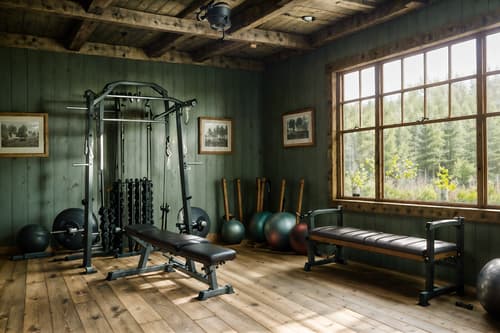 photo from pinterest of cottagecore-style interior designed (fitness gym interior) with bench press and squat rack and dumbbell stand and crosstrainer and exercise bicycle and bench press. . with rustic and organic and cottage style and traditional and country style and earthy and muted colors and floral patterns. . cinematic photo, highly detailed, cinematic lighting, ultra-detailed, ultrarealistic, photorealism, 8k. trending on pinterest. cottagecore interior design style. masterpiece, cinematic light, ultrarealistic+, photorealistic+, 8k, raw photo, realistic, sharp focus on eyes, (symmetrical eyes), (intact eyes), hyperrealistic, highest quality, best quality, , highly detailed, masterpiece, best quality, extremely detailed 8k wallpaper, masterpiece, best quality, ultra-detailed, best shadow, detailed background, detailed face, detailed eyes, high contrast, best illumination, detailed face, dulux, caustic, dynamic angle, detailed glow. dramatic lighting. highly detailed, insanely detailed hair, symmetrical, intricate details, professionally retouched, 8k high definition. strong bokeh. award winning photo.