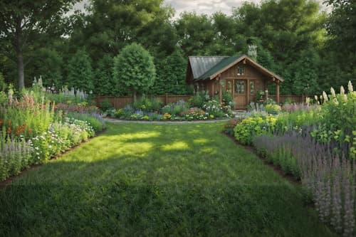 photo from pinterest of cottagecore-style designed (outdoor garden ) with garden tree and grass and garden plants and garden tree. . with organic and cottage style and earthy and traditional and country style and muted colors and floral patterns and natural. . cinematic photo, highly detailed, cinematic lighting, ultra-detailed, ultrarealistic, photorealism, 8k. trending on pinterest. cottagecore design style. masterpiece, cinematic light, ultrarealistic+, photorealistic+, 8k, raw photo, realistic, sharp focus on eyes, (symmetrical eyes), (intact eyes), hyperrealistic, highest quality, best quality, , highly detailed, masterpiece, best quality, extremely detailed 8k wallpaper, masterpiece, best quality, ultra-detailed, best shadow, detailed background, detailed face, detailed eyes, high contrast, best illumination, detailed face, dulux, caustic, dynamic angle, detailed glow. dramatic lighting. highly detailed, insanely detailed hair, symmetrical, intricate details, professionally retouched, 8k high definition. strong bokeh. award winning photo.