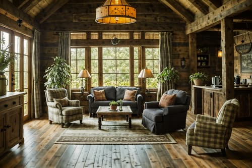 photo from pinterest of cottagecore-style interior designed (hotel lobby interior) with check in desk and sofas and rug and coffee tables and plant and lounge chairs and hanging lamps and furniture. . with rustic and cottage style and traditional and muted colors and natural and earthy and organic and country style. . cinematic photo, highly detailed, cinematic lighting, ultra-detailed, ultrarealistic, photorealism, 8k. trending on pinterest. cottagecore interior design style. masterpiece, cinematic light, ultrarealistic+, photorealistic+, 8k, raw photo, realistic, sharp focus on eyes, (symmetrical eyes), (intact eyes), hyperrealistic, highest quality, best quality, , highly detailed, masterpiece, best quality, extremely detailed 8k wallpaper, masterpiece, best quality, ultra-detailed, best shadow, detailed background, detailed face, detailed eyes, high contrast, best illumination, detailed face, dulux, caustic, dynamic angle, detailed glow. dramatic lighting. highly detailed, insanely detailed hair, symmetrical, intricate details, professionally retouched, 8k high definition. strong bokeh. award winning photo.