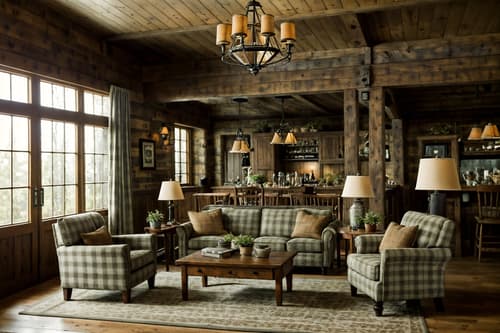 photo from pinterest of cottagecore-style interior designed (hotel lobby interior) with check in desk and sofas and rug and coffee tables and plant and lounge chairs and hanging lamps and furniture. . with rustic and cottage style and traditional and muted colors and natural and earthy and organic and country style. . cinematic photo, highly detailed, cinematic lighting, ultra-detailed, ultrarealistic, photorealism, 8k. trending on pinterest. cottagecore interior design style. masterpiece, cinematic light, ultrarealistic+, photorealistic+, 8k, raw photo, realistic, sharp focus on eyes, (symmetrical eyes), (intact eyes), hyperrealistic, highest quality, best quality, , highly detailed, masterpiece, best quality, extremely detailed 8k wallpaper, masterpiece, best quality, ultra-detailed, best shadow, detailed background, detailed face, detailed eyes, high contrast, best illumination, detailed face, dulux, caustic, dynamic angle, detailed glow. dramatic lighting. highly detailed, insanely detailed hair, symmetrical, intricate details, professionally retouched, 8k high definition. strong bokeh. award winning photo.