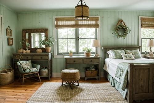 photo from pinterest of cottagecore-style interior designed (kids room interior) with plant and dresser closet and bedside table or night stand and night light and bed and accent chair and mirror and storage bench or ottoman. . with muted colors and natural and floral patterns and organic and rustic and earthy and country style and traditional. . cinematic photo, highly detailed, cinematic lighting, ultra-detailed, ultrarealistic, photorealism, 8k. trending on pinterest. cottagecore interior design style. masterpiece, cinematic light, ultrarealistic+, photorealistic+, 8k, raw photo, realistic, sharp focus on eyes, (symmetrical eyes), (intact eyes), hyperrealistic, highest quality, best quality, , highly detailed, masterpiece, best quality, extremely detailed 8k wallpaper, masterpiece, best quality, ultra-detailed, best shadow, detailed background, detailed face, detailed eyes, high contrast, best illumination, detailed face, dulux, caustic, dynamic angle, detailed glow. dramatic lighting. highly detailed, insanely detailed hair, symmetrical, intricate details, professionally retouched, 8k high definition. strong bokeh. award winning photo.